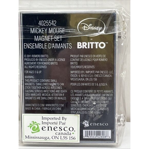 DISNEY Mickey Mouse Magnets Britto 2011 Enesco Set Of 10 - Picture 2 of 11